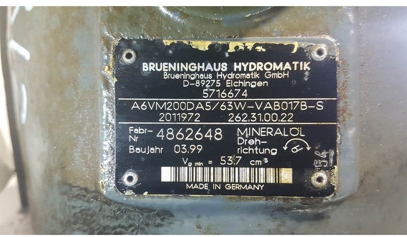 Brueninghaus Hydromatik A6VM200DA5/63W - Drive motor/Fahrmotor/Rijmotor - Hydraulics: picture 4 Brueninghaus Hydromatik A6VM200DA5/63W - Drive motor/Fahrmotor/Rijmotor - Hydraulics: picture 4