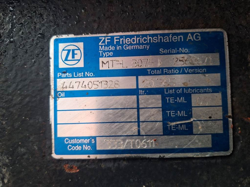 JCB 333/T0611-ZF MT-L3075II-4474051328-Axle/Achse/As - Axle and parts for Construction machinery: picture 5 JCB 333/T0611-ZF MT-L3075II-4474051328-Axle/Achse/As - Axle and parts for Construction machinery: picture 5
