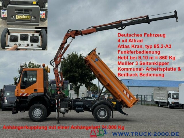 Iveco Stralis AD190T33 4x4 Winterdienst Atlas Kran - Tipper, Crane truck: picture 1 Iveco Stralis AD190T33 4x4 Winterdienst Atlas Kran - Tipper, Crane truck: picture 1
