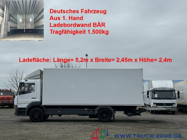 Mercedes-Benz Atego 1524 Koffer LBW BÄR 1.500 kg Kamera Klima - Box truck: picture 1 Mercedes-Benz Atego 1524 Koffer LBW BÄR 1.500 kg Kamera Klima - Box truck: picture 1