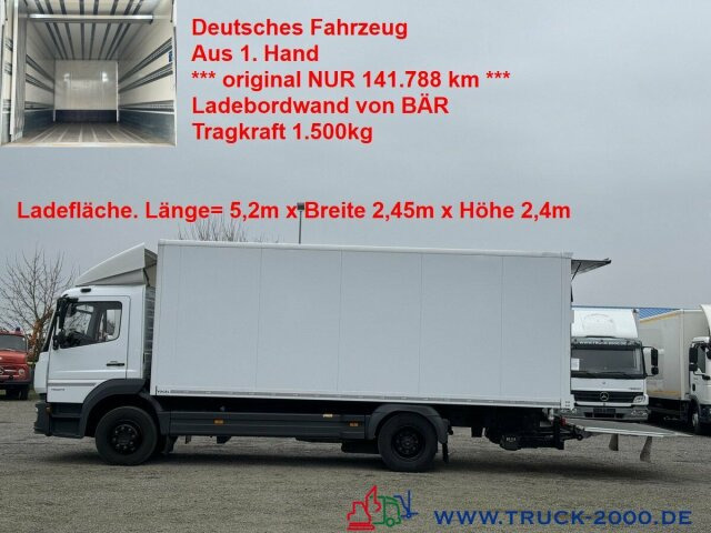 Mercedes-Benz Atego 1524 Koffer LBW BÄR 1.500 kg Kamera Klima - Box truck: picture 1 Mercedes-Benz Atego 1524 Koffer LBW BÄR 1.500 kg Kamera Klima - Box truck: picture 1