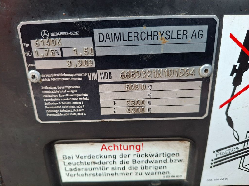 Mercedes-Benz 614D KIPPER - Box truck: picture 2 Mercedes-Benz 614D KIPPER - Box truck: picture 2
