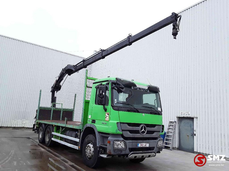Dropside/ Flatbed truck, Crane truck Mercedes-Benz Actros 2636 hiab 144e 3 remote: picture 1
