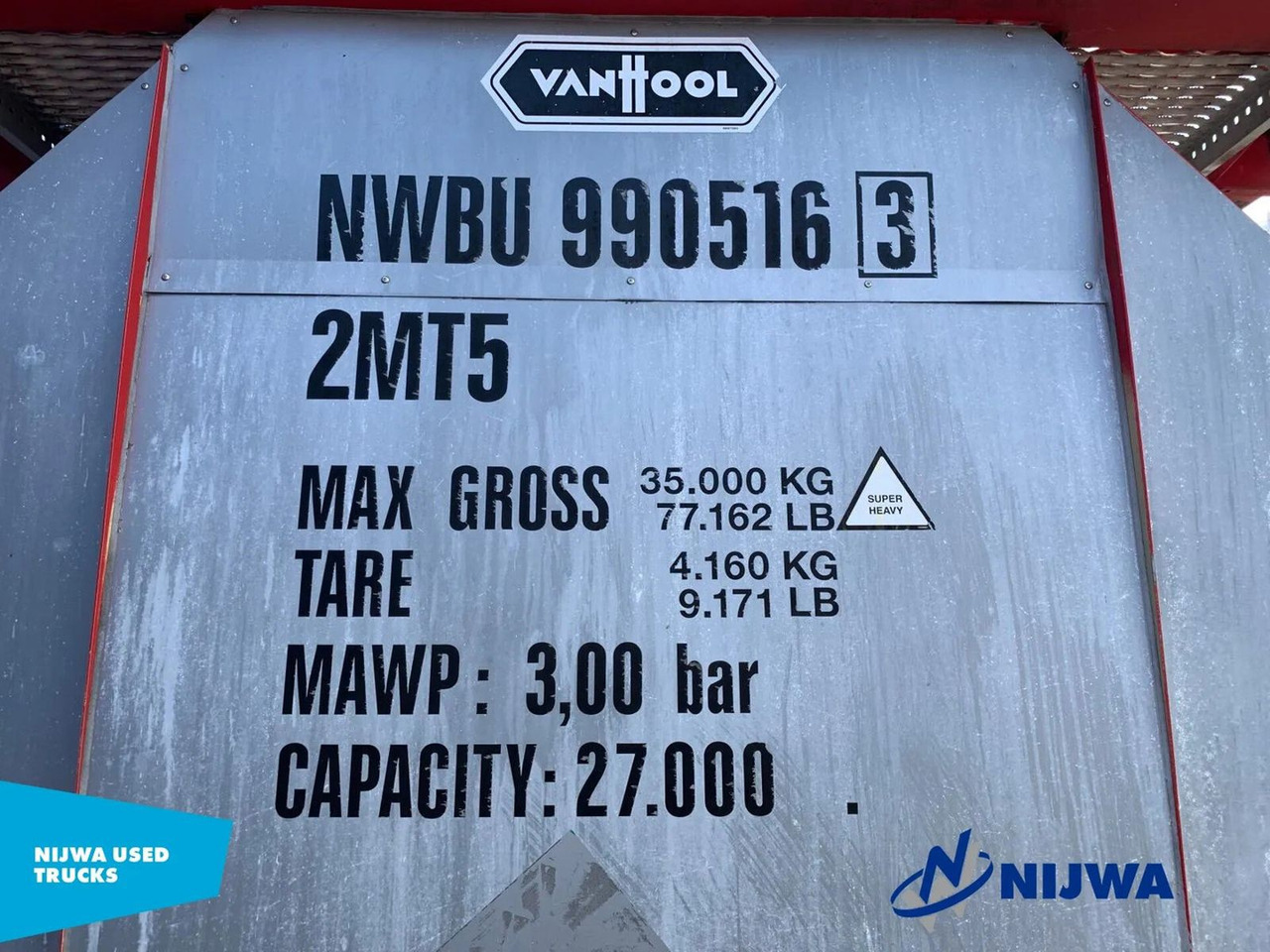 New Tank container Vanhool TCIS20-27/4 20 FT Container - Non ADR: picture 8