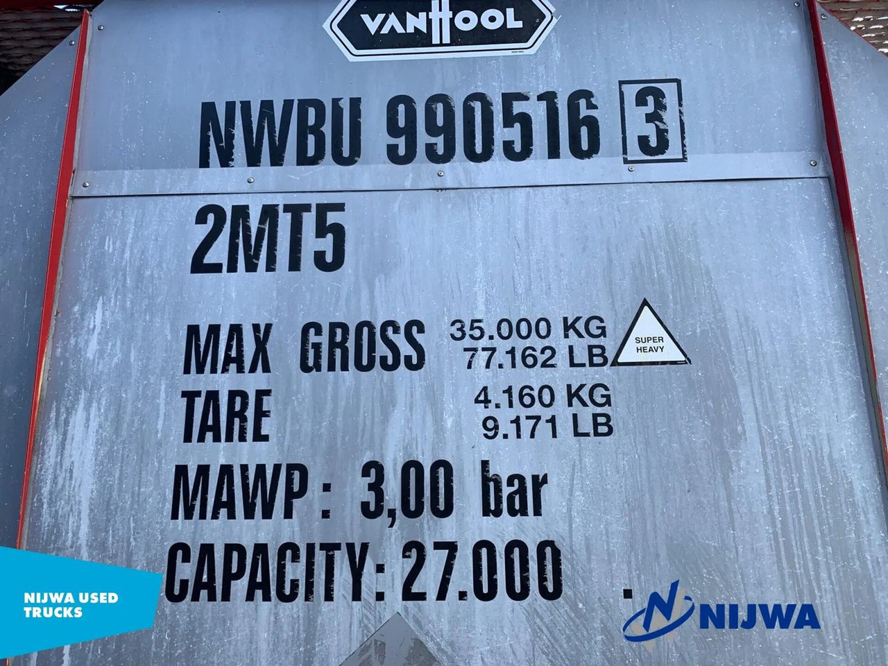 New Tank container Vanhool TCIS20-27/4 20 FT Container - Non ADR: picture 6
