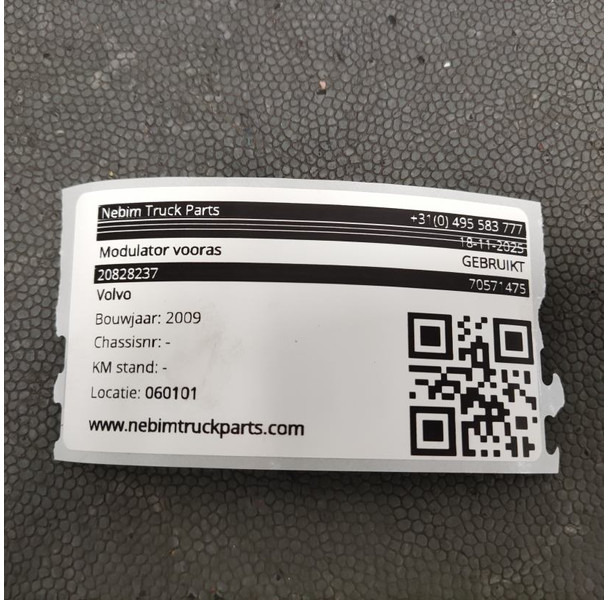 Volvo Volvo - 20828237 - Modulator vooras - Spare parts for Truck: picture 4 Volvo Volvo - 20828237 - Modulator vooras - Spare parts for Truck: picture 4