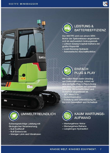 New Mini excavator LIUGONG 9027 FE vollelektrisch, 2.680 kg: picture 7 New Mini excavator LIUGONG 9027 FE vollelektrisch, 2.680 kg: picture 7