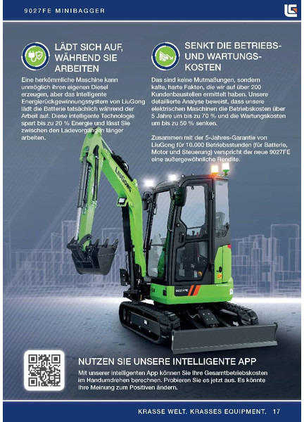 New Mini excavator LIUGONG 9027 FE vollelektrisch, 2.680 kg: picture 17 New Mini excavator LIUGONG 9027 FE vollelektrisch, 2.680 kg: picture 17