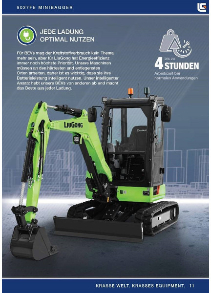 New Mini excavator LIUGONG 9027 FE vollelektrisch, 2.680 kg: picture 11 New Mini excavator LIUGONG 9027 FE vollelektrisch, 2.680 kg: picture 11