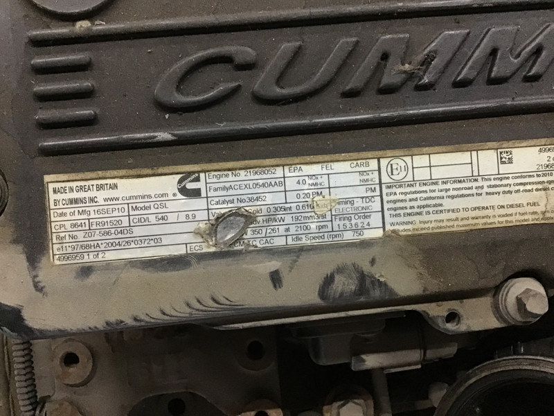 Construction machinery Cummins QSL9 CPL8641 FOR PARTS: picture 6