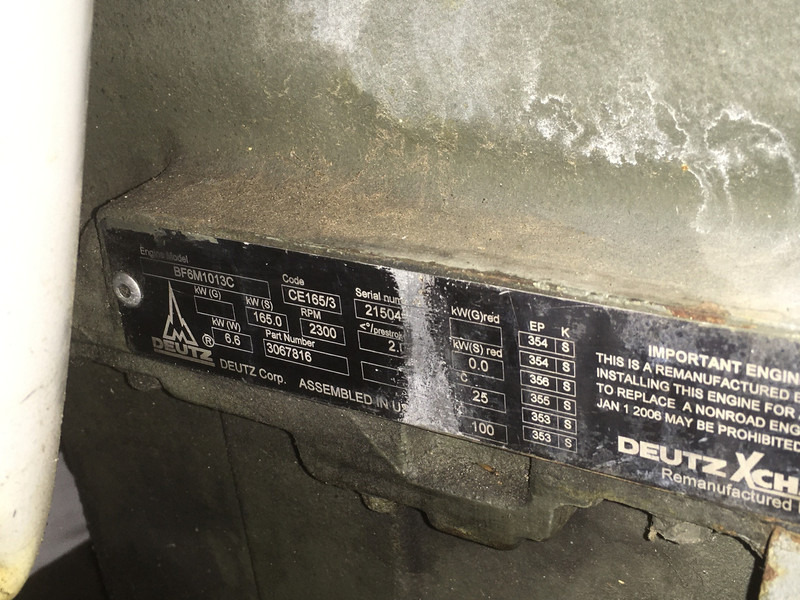 Deutz BF6M1013C USED - Construction machinery: picture 1 Deutz BF6M1013C USED - Construction machinery: picture 1