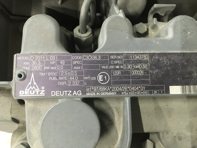 New Construction machinery Deutz D2011L03I FOR PARTS: picture 6