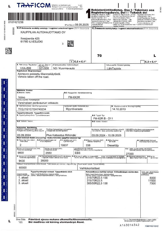 Container transporter/ Swap body truck Volvo FM-11: picture 12
