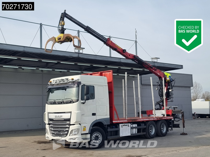 DAF XF 510 6X4 Jonsered Z-Crane SC ACC Retarder Euro 6 - Timber truck, Crane truck: picture 1 DAF XF 510 6X4 Jonsered Z-Crane SC ACC Retarder Euro 6 - Timber truck, Crane truck: picture 1