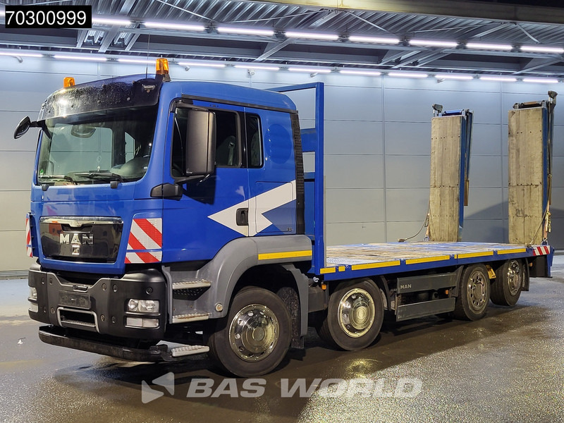 Autotransporter truck MAN TGS 35.480 8X2 Machine transporter Hydraulic Ramps Lift+Steering Axle Manual Euro 5: picture 6