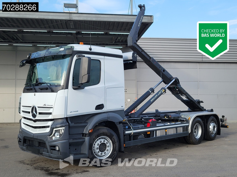 Mercedes-Benz Actros 2745 6X2 New! Meiller RS21.70 Abrollkipper Retarder Lift-Lenk Asche Navi Automatic - Hook lift truck: picture 1 Mercedes-Benz Actros 2745 6X2 New! Meiller RS21.70 Abrollkipper Retarder Lift-Lenk Asche Navi Automatic - Hook lift truck: picture 1