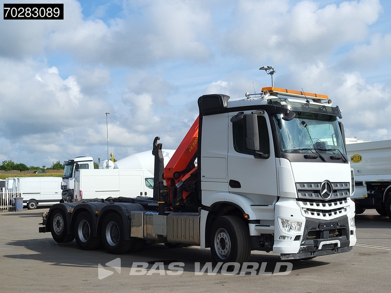 Hook lift truck, Crane truck Mercedes-Benz Arocs 3245 Actros 8X4 Palfinger PK22002 EH Crane 17tons hooklift Big-Axle Lift+Lenkachse Navi Euro 6: picture 17