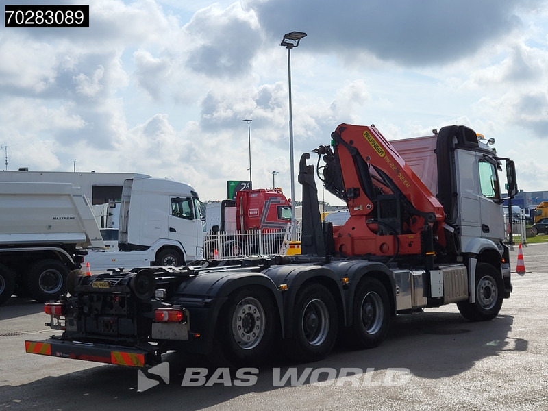 Hook lift truck, Crane truck Mercedes-Benz Arocs 3245 Actros 8X4 Palfinger PK22002 EH Crane 17tons hooklift Big-Axle Lift+Lenkachse Navi Euro 6: picture 18