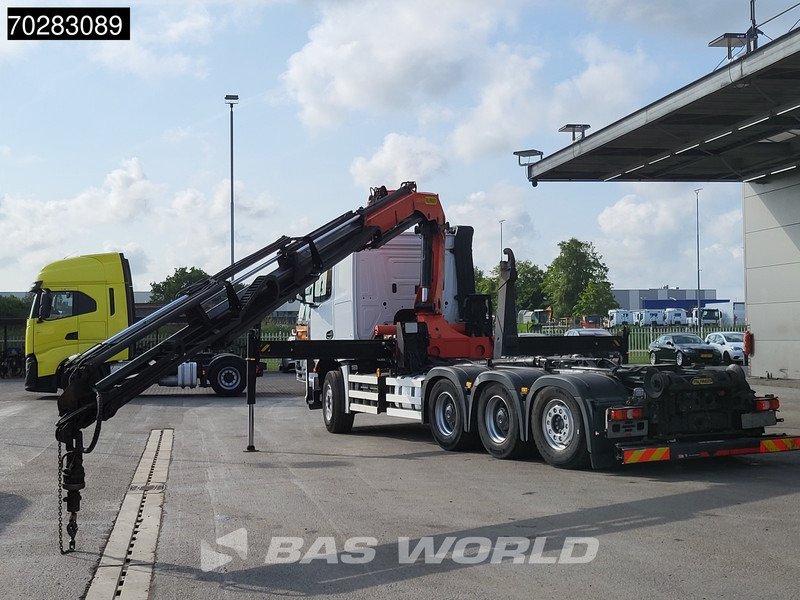 Hook lift truck, Crane truck Mercedes-Benz Arocs 3245 Actros 8X4 Palfinger PK22002 EH Crane 17tons hooklift Big-Axle Lift+Lenkachse Navi Euro 6: picture 11