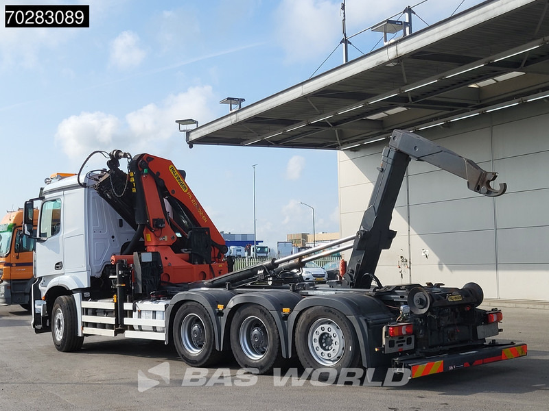 Hook lift truck, Crane truck Mercedes-Benz Arocs 3245 Actros 8X4 Palfinger PK22002 EH Crane 17tons hooklift Big-Axle Lift+Lenkachse Navi Euro 6: picture 9