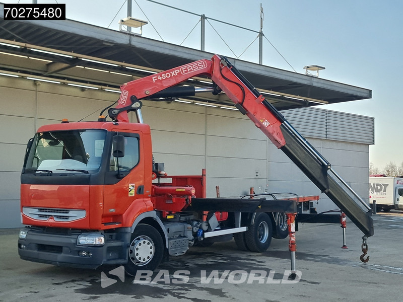 Dropside/ Flatbed truck, Crane truck Renault Premium 420 6X2 Fassi F450AXP.22 Kran Crane Lift-axle Manual Euro 3: picture 7