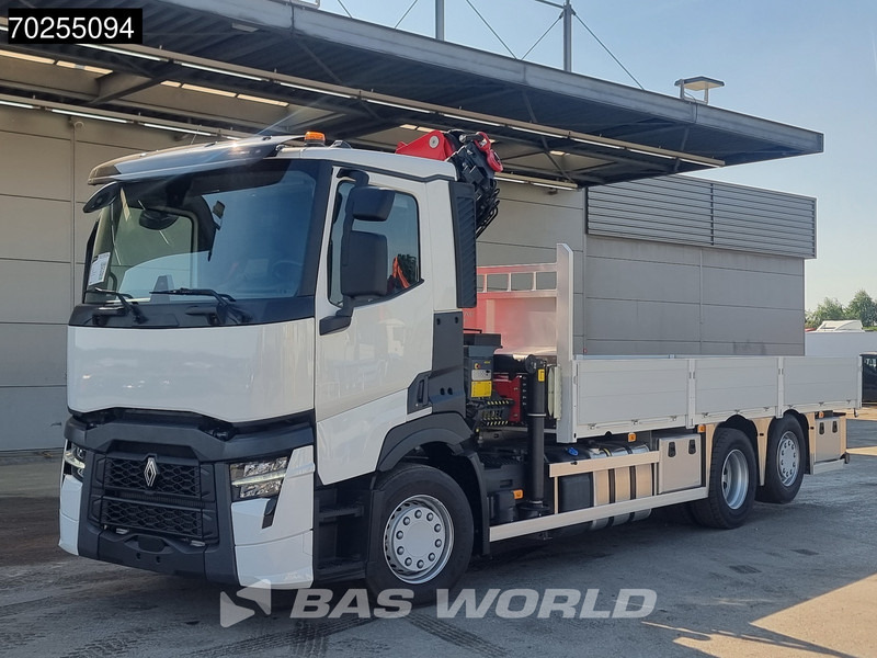 New Dropside/ Flatbed truck, Crane truck Renault T 440 6X2 2024 NL reg. possible Palfinger PK24.001 SLD Crane Lift+Lenkasche Euro 6: picture 9