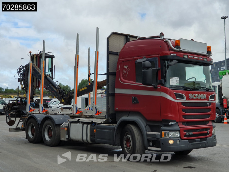Timber truck, Crane truck Scania R730 R 6X4 HIAB F108S 79 Crane Retarder Xenon BigAxle Loglift Automatic ACC Euro 6: picture 13