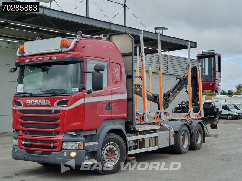 Timber truck, Crane truck Scania R730 R 6X4 HIAB F108S 79 Crane Retarder Xenon BigAxle Loglift Automatic ACC Euro 6: picture 11