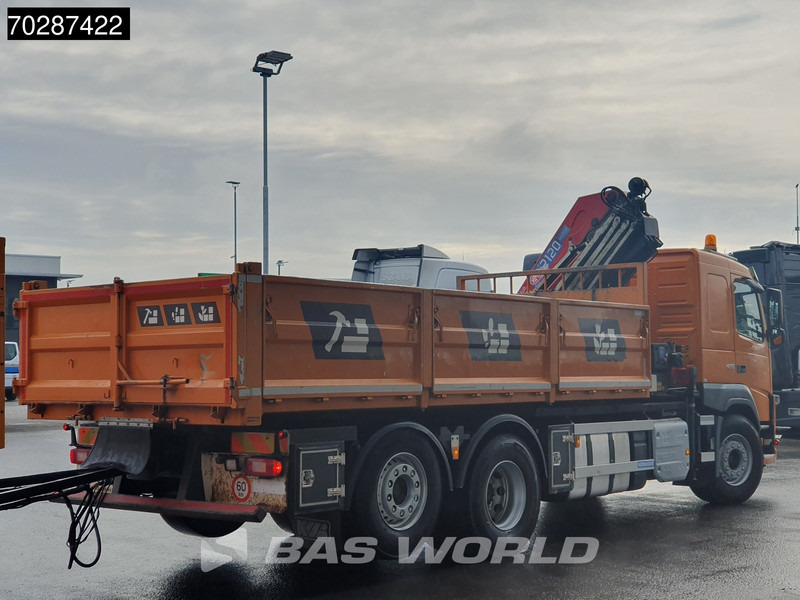 Tipper, Crane truck Volvo FM 420 6X2 HMF 2120 K 4 Crane Lift+lenkasche Euro 6: picture 7