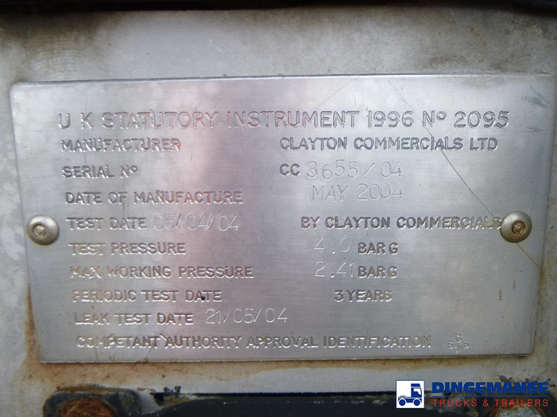 Tank semi-trailer Clayton Bitumen tank inox 31.8m / 1 comp: picture 20