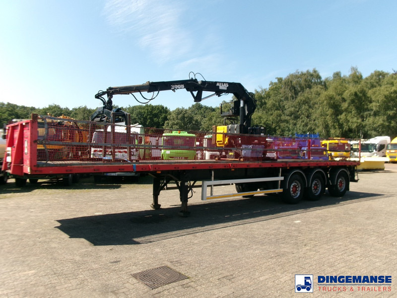 Fruehauf 3-axle platform trailer + Atlas 3008 crane - Dropside/ Flatbed truck, Crane truck: picture 1 Fruehauf 3-axle platform trailer + Atlas 3008 crane - Dropside/ Flatbed truck, Crane truck: picture 1