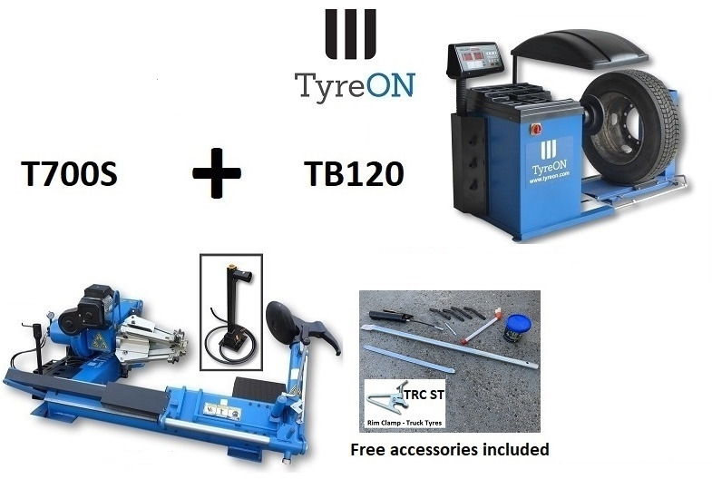 42 Inch truck tyre changer + truck wheel balancer with wheel lift - Workshop equipment: picture 1 42 Inch truck tyre changer + truck wheel balancer with wheel lift - Workshop equipment: picture 1