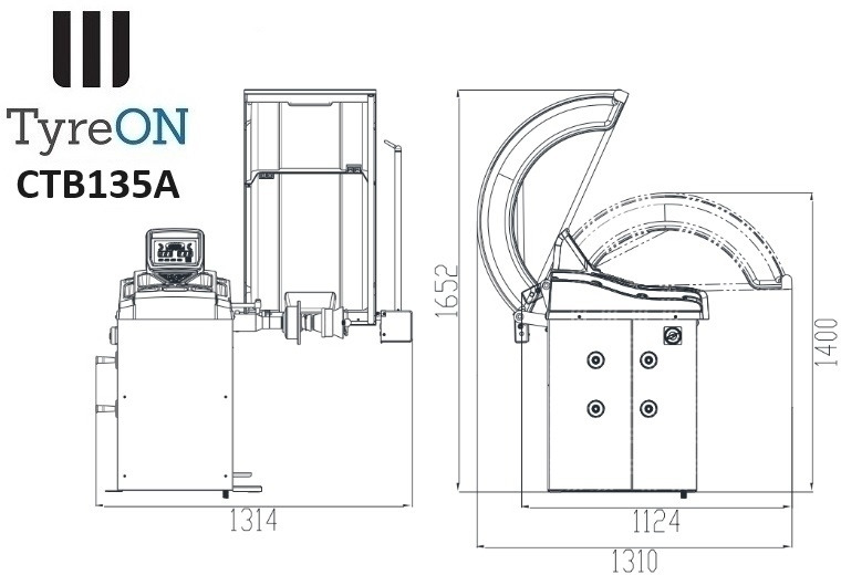 CTB135A wheel balancer - 5 ALU and 2 Steel programs - Auto input Distance + Diameter + Width - 230V - Workshop equipment: picture 2 CTB135A wheel balancer - 5 ALU and 2 Steel programs - Auto input Distance + Diameter + Width - 230V - Workshop equipment: picture 2