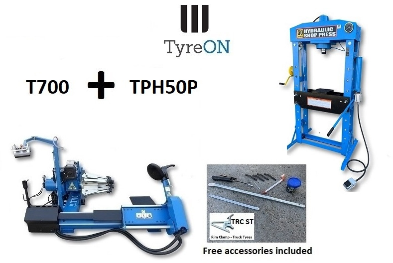 T700 2-speed 42 Inch truck tyre changer + 50T air hydraulic workshop press TPH50P - Workshop equipment: picture 1 T700 2-speed 42 Inch truck tyre changer + 50T air hydraulic workshop press TPH50P - Workshop equipment: picture 1
