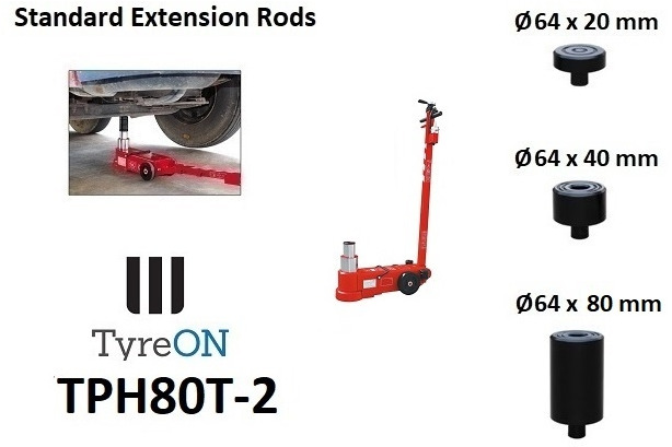 TPH80T-2 Air hydraulic jack 80 Tons - Minimum height 21 cm - Workshop equipment: picture 3 TPH80T-2 Air hydraulic jack 80 Tons - Minimum height 21 cm - Workshop equipment: picture 3