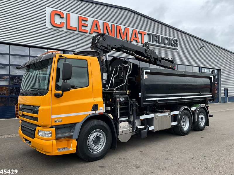 Tipper, Crane truck DAF FAN 75 CF 360 Hiab 12 Tonmeter laadkraan + Kipper 15m³ Just 177.993 km!: picture 10