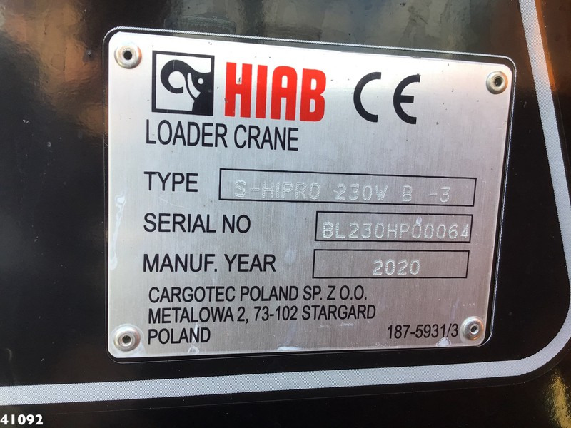 Garbage truck DAF FAN CF 340 Hiab 23 ton/meter laadkraan Welvaarts weighing system: picture 10