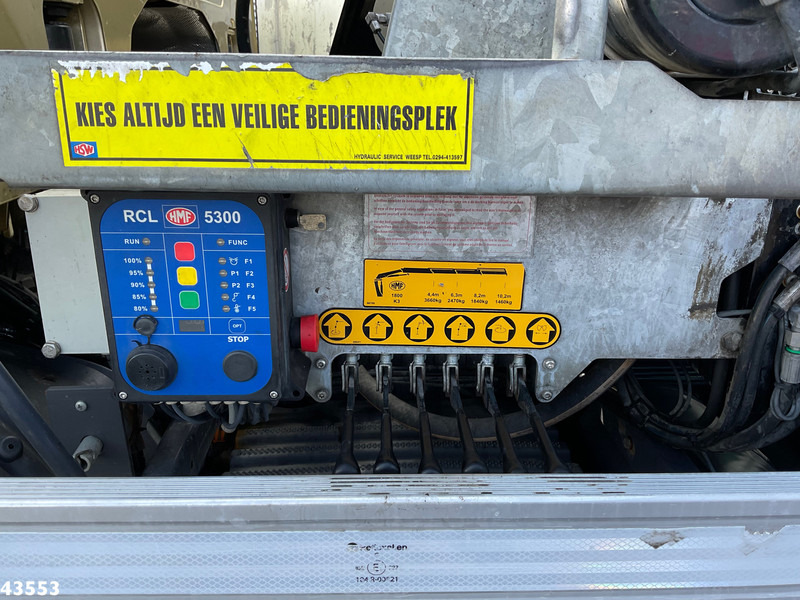 Tipper, Crane truck Scania P 410 8x4 Euro 6 HMF 18 Tonmeter laadkraan: picture 17