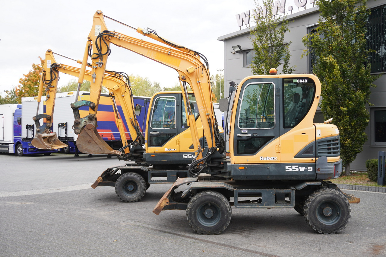 Hyundai Robex 55W-9 Wheeled Excavator 5.5t / 2pcs - Mini excavator: picture 1 Hyundai Robex 55W-9 Wheeled Excavator 5.5t / 2pcs - Mini excavator: picture 1
