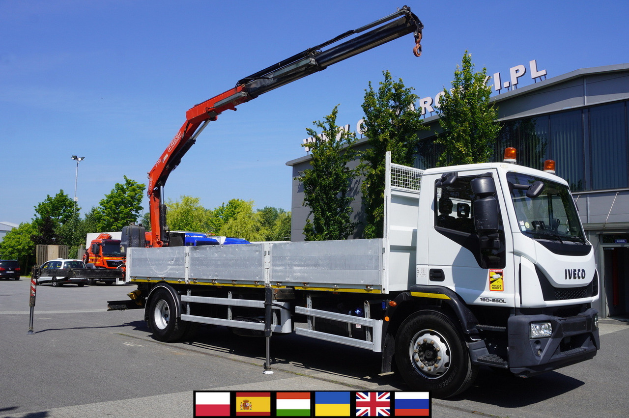 IVECO EUROCARGO 190-280L / FASSI F135A / 8 M / Lift cap. 5580 kg - Dropside/ Flatbed truck, Crane truck: picture 1 IVECO EUROCARGO 190-280L / FASSI F135A / 8 M / Lift cap. 5580 kg - Dropside/ Flatbed truck, Crane truck: picture 1