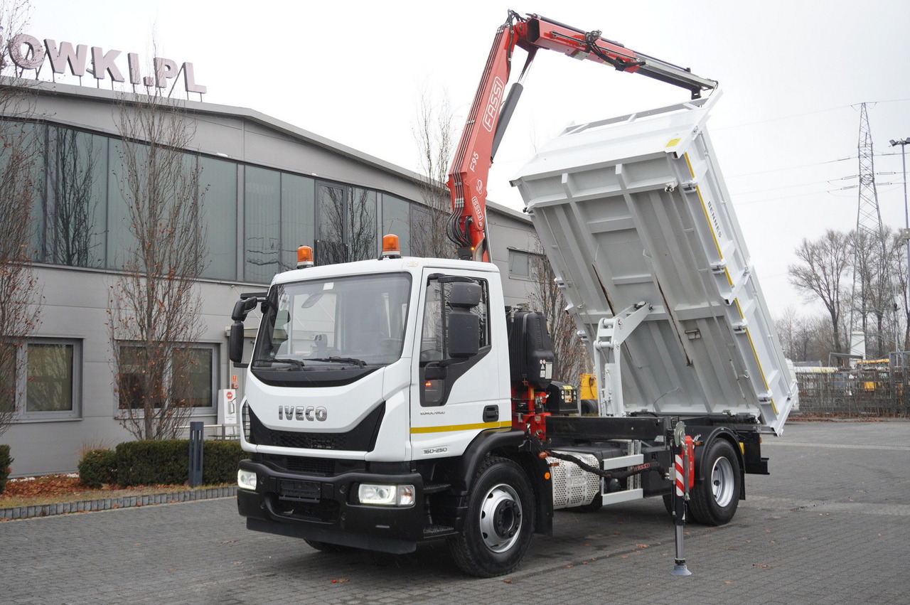 IVECO Eurocargo 160-250 E6/ Fassi crane / 3-sided tipper / mileage 47 thousand. km! - Tipper, Crane truck: picture 1 IVECO Eurocargo 160-250 E6/ Fassi crane / 3-sided tipper / mileage 47 thousand. km! - Tipper, Crane truck: picture 1