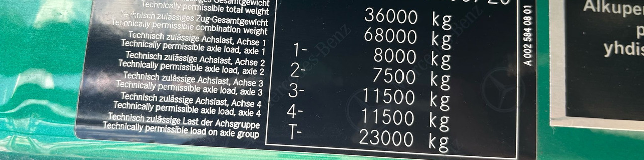 Mercedes-Benz Arocs 3563 8 × 4 / 630 HP / steered axle / Logging superstructure - Crane truck: picture 2 Mercedes-Benz Arocs 3563 8 × 4 / 630 HP / steered axle / Logging superstructure - Crane truck: picture 2