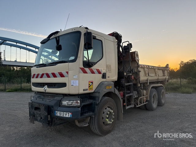2006 Renault Kerax 2006 HMF on 6x4 Camion Bi-Benne ... Dump Truck with Crane - Tipper, Crane truck: picture 1 2006 Renault Kerax 2006 HMF on 6x4 Camion Bi-Benne ... Dump Truck with Crane - Tipper, Crane truck: picture 1