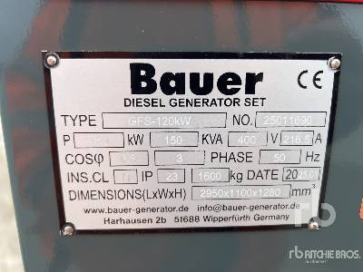 BAUER GFS-120KW 150 kVA Skid-Mounted (Unused) - Generator set: picture 5 BAUER GFS-120KW 150 kVA Skid-Mounted (Unused) - Generator set: picture 5