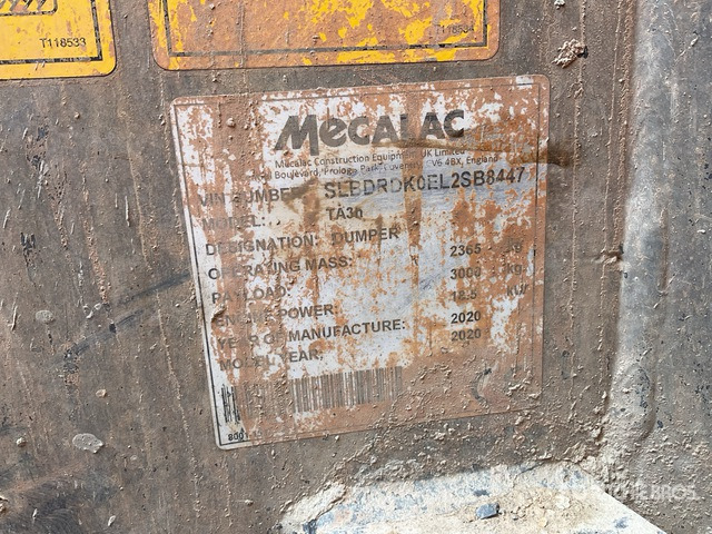 2020 Mecalac TA3H Hydrostatic Dumper - Dumper: picture 1 2020 Mecalac TA3H Hydrostatic Dumper - Dumper: picture 1