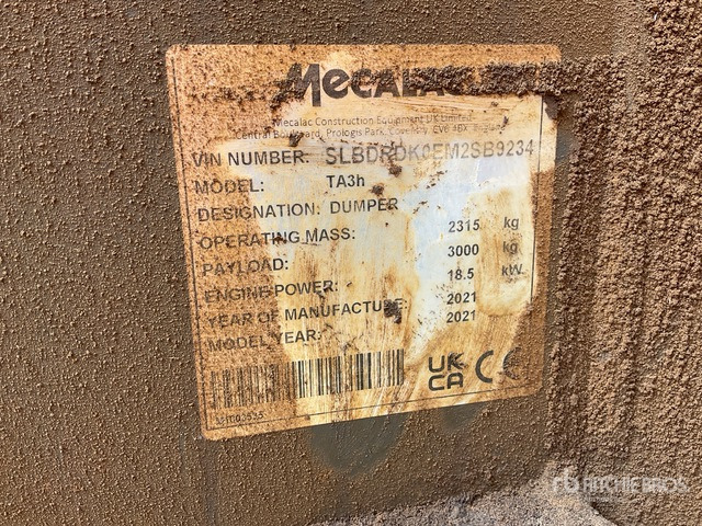 2021 Mecalac TA3H Hydrostatic Dumper - Dumper: picture 2 2021 Mecalac TA3H Hydrostatic Dumper - Dumper: picture 2