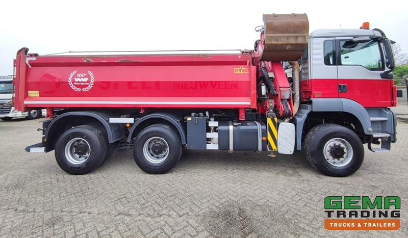 Tipper, Crane truck MAN TGS 26.400 6x6 4 Daycab Euro4 - HMF1643Z2 - Hyva 2-Zijdige Kipper 5.4m. - REBUILT ENGINE - TOP! (V584): picture 11