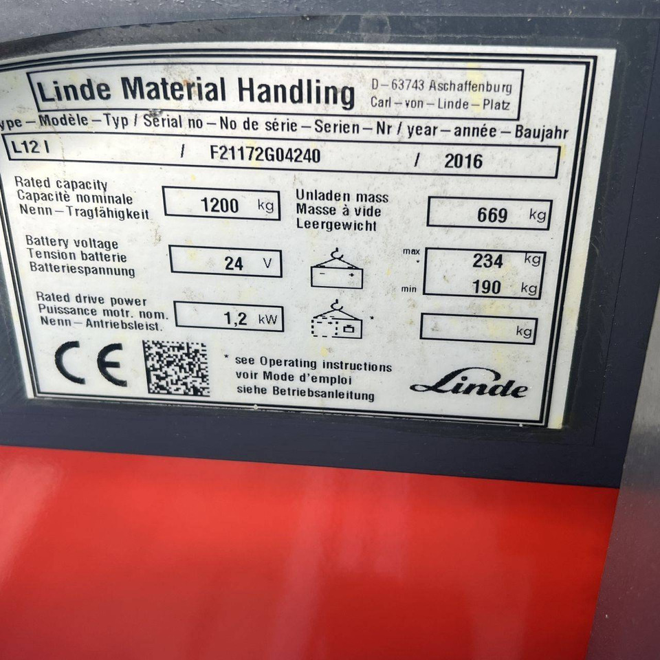 Stacker Linde L12 (1172): picture 15