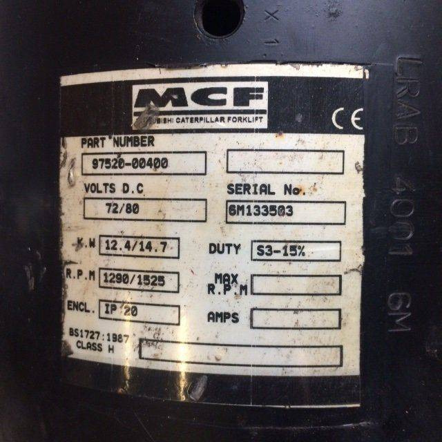 Pump motor 72/80V for Caterpillar - Engine and parts for Material handling equipment: picture 3 Pump motor 72/80V for Caterpillar - Engine and parts for Material handling equipment: picture 3
