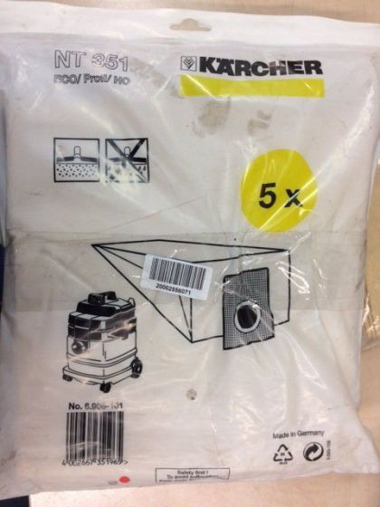 2XFilter bag Set 5X Kärcher Type 6.906-101.0 - Spare parts for Cleaning machinery: picture 1 2XFilter bag Set 5X Kärcher Type 6.906-101.0 - Spare parts for Cleaning machinery: picture 1